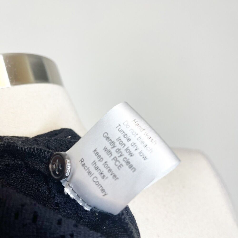 NEW Rachel Comey Size 2 Black Pout Dress Eyelet Asymmetrical Off The Shoulder - Picture 6 of 12